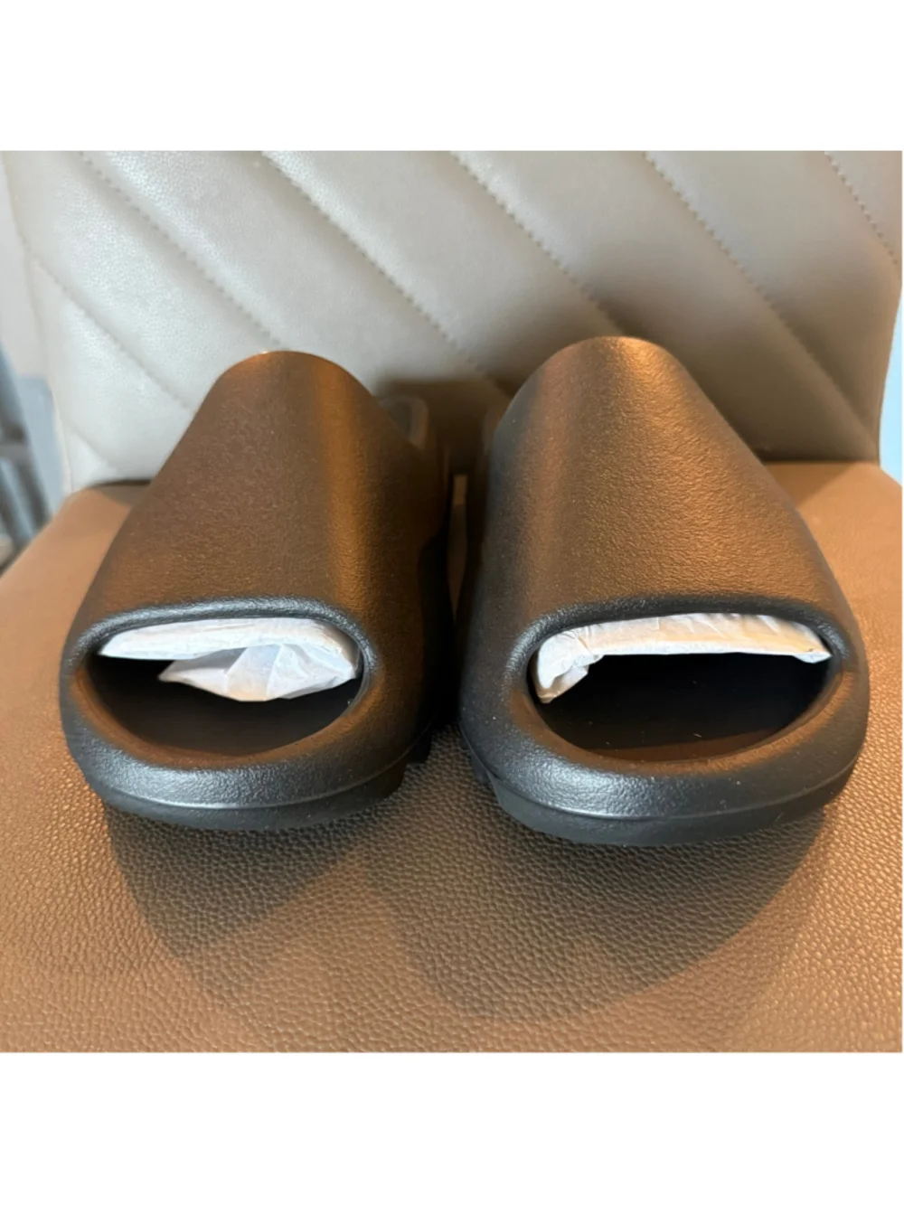 YS-01 Men's Black Foam Slides Sandals multiple different sizes available